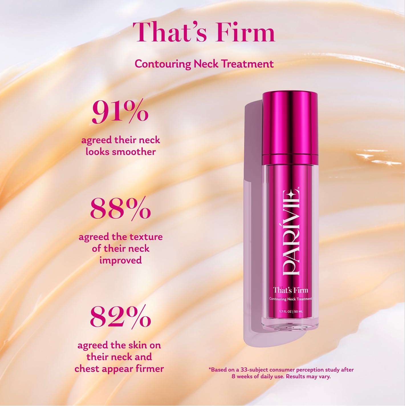 Parivie That's Firm Contouring Neck Treatment with Coffee Seed, Peptides and inPHinite Youth Technology to Visibly Tighten Skin - 1.7 fl oz